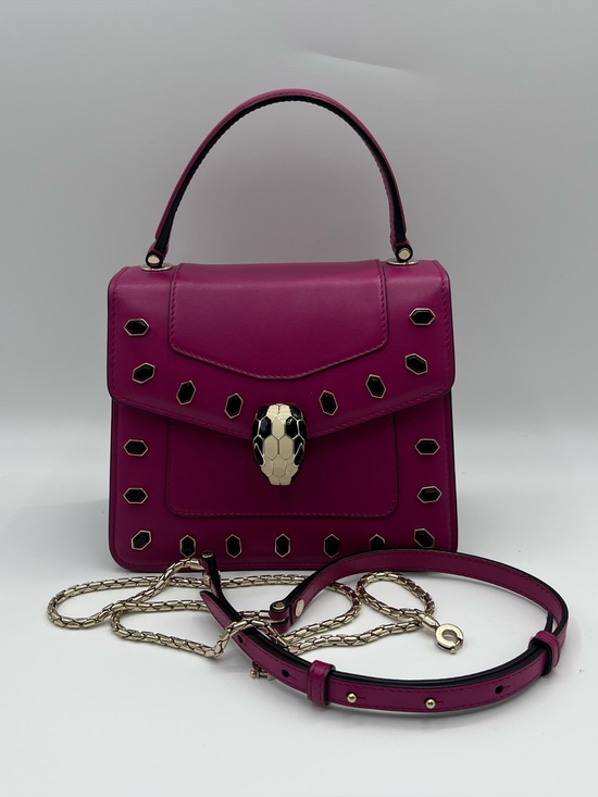 BVLGARI Handbags - Bvlgari Serpenti Forever Top-handle Crossbody Medium in Magenta calfskin